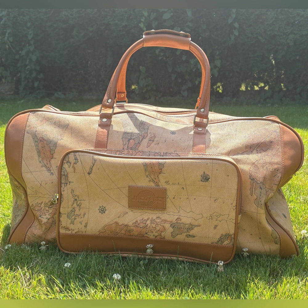 Vintage Map Print Travel Bag